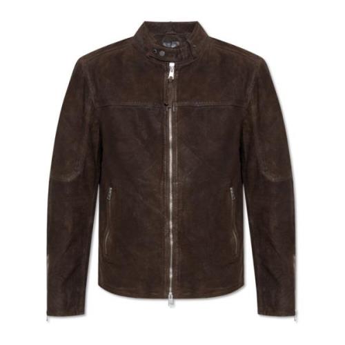 Leren jas Cora AllSaints , Brown , Heren