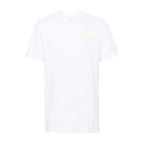 Witte T-shirts en Polos Crew Neck Moncler , White , Heren