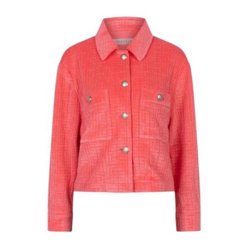 Grafische Print Blazer Jas Aardbei Esqualo , Red , Heren