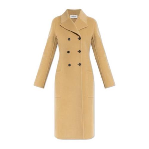 Wollen jas Lanvin , Beige , Dames