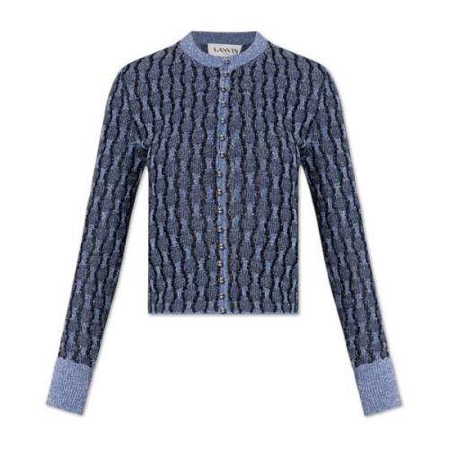 Cardigan met Lurex-draad Lanvin , Blue , Dames