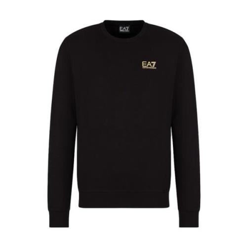 Stretchy Crewneck Sweatshirt Emporio Armani EA7 , Black , Heren