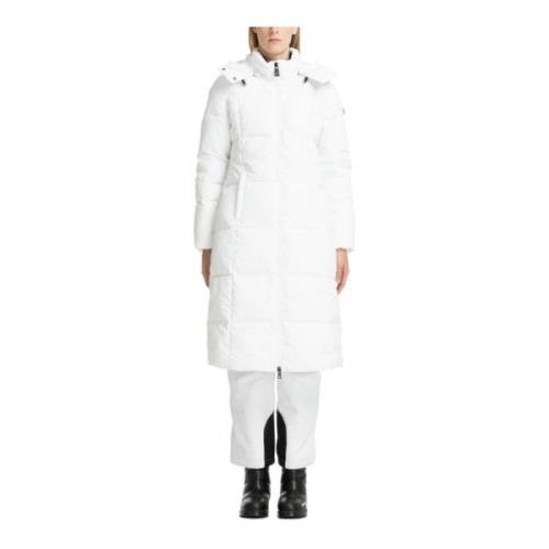 Warme Donsjas met Capuchon Emporio Armani EA7 , White , Dames