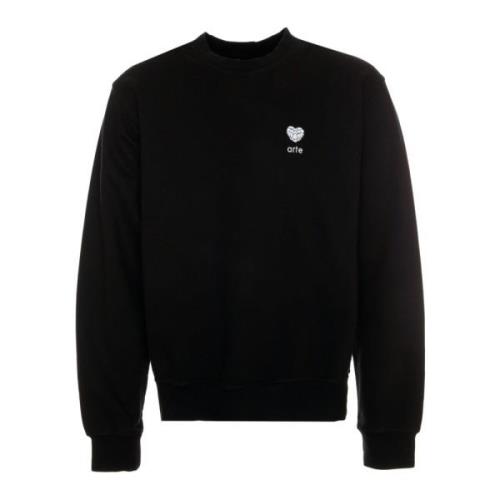 Hart Bloem Crewneck Sweatshirt Arte Antwerp , Black , Heren