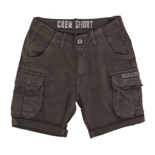 Cargo Zak Korte Broek Grijs Zwart Alpha Industries , Gray , Heren