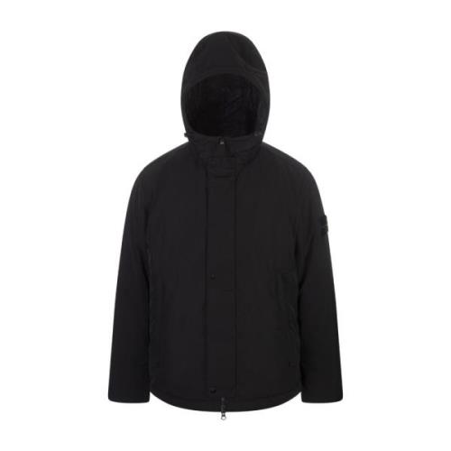 Zwarte gewatteerde jas met PrimaLoft-isolatie Stone Island , Black , H...