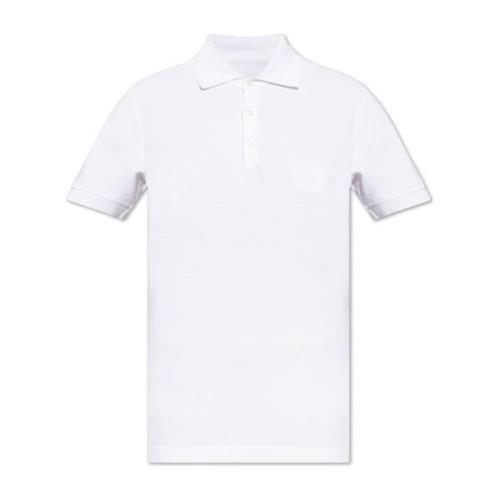 Katoenen polo met logo Dolce & Gabbana , White , Heren