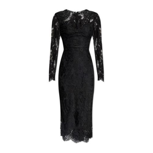 Kanten jurk Dolce & Gabbana , Black , Dames