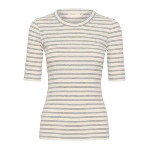 Gestreepte Tee Mix Top InWear , White , Dames