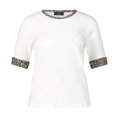 Leopard Print T-Shirt Marc Cain , White , Dames