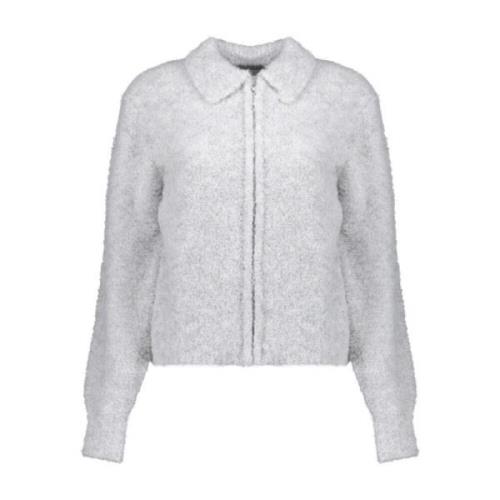 Vest Cardigan met Kraag Licht Grijs Geisha , Gray , Dames