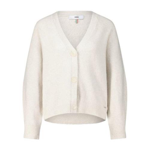 Moderne V-hals Cardigan Cinque , Beige , Dames