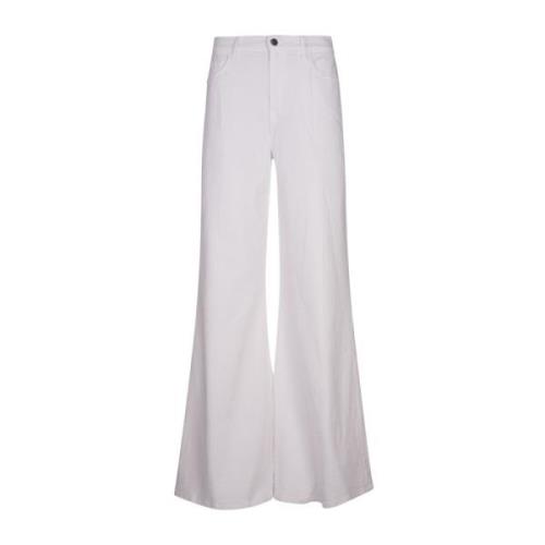 Witte Wide Leg Palazzo Jeans Frame , White , Dames