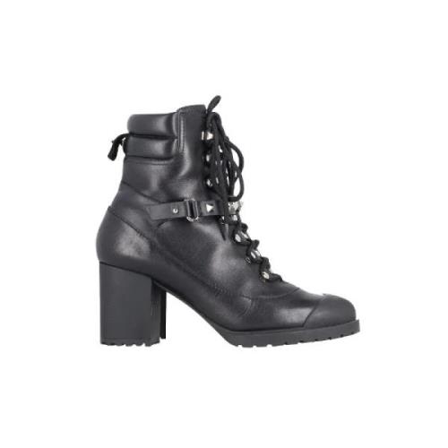 Pre-owned Leather boots Valentino Vintage , Black , Dames