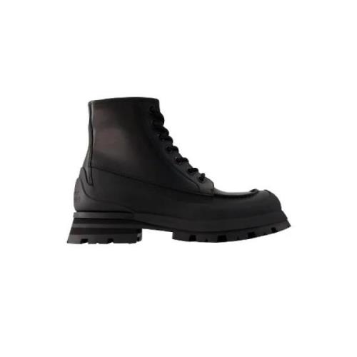 Pre-owned Leather boots Alexander McQueen Pre-owned , Black , Heren