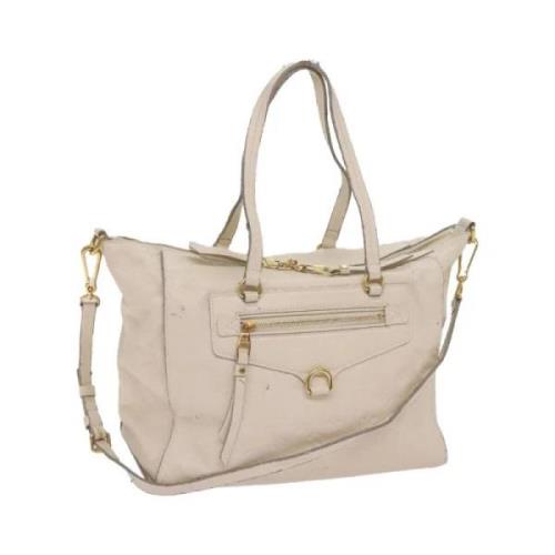 Pre-owned Leather louis-vuitton-bags Louis Vuitton Vintage , White , D...