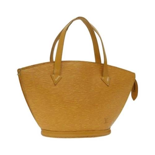 Pre-owned Leather handbags Louis Vuitton Vintage , Yellow , Dames