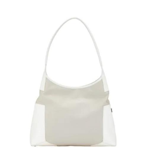 Pre-owned Canvas handbags Salvatore Ferragamo Pre-owned , White , Dame...