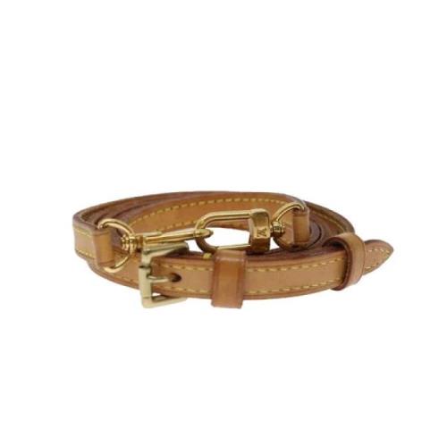 Pre-owned Leather belts Louis Vuitton Vintage , Beige , Dames