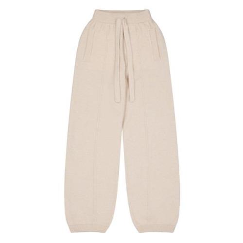 Sportieve Zijde Kasjmier Broek Laneus , Beige , Dames