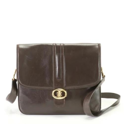 Pre-owned Leather shoulder-bags Celine Vintage , Brown , Dames