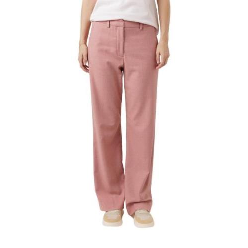 Relaxed Flannel Broek Cashmere Rose Zenggi , Pink , Dames