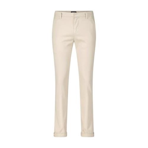 Klassieke Chino Broek met Zakken en Riemlussen Dondup , Beige , Heren