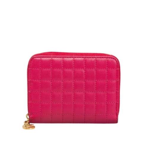 Pre-owned Leather wallets Celine Vintage , Pink , Dames