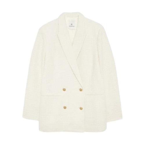 Elegant Tweed Blazer Anine Bing , White , Dames