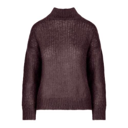 Gezellige Mohair Coltrui BomBoogie , Brown , Dames