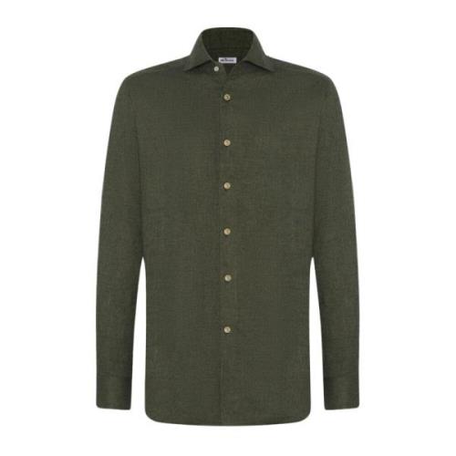 Flanel Katoenen Overhemd Kiton , Green , Heren