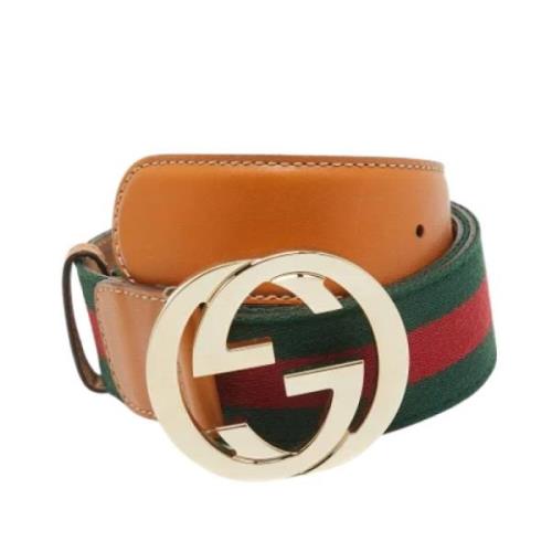 Pre-owned Leather belts Gucci Vintage , Beige , Dames