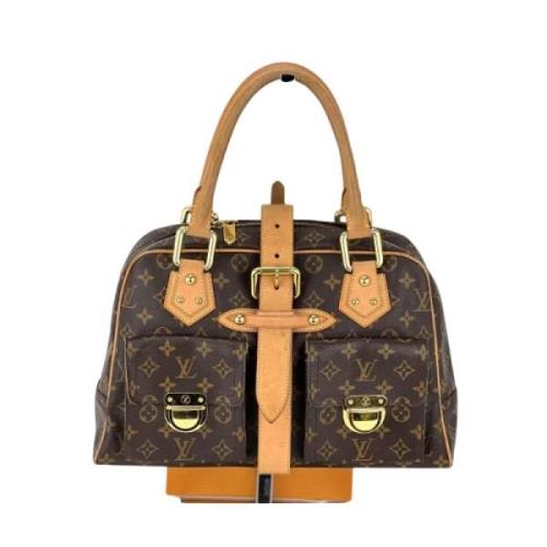 Pre-owned Canvas handbags Louis Vuitton Vintage , Brown , Dames