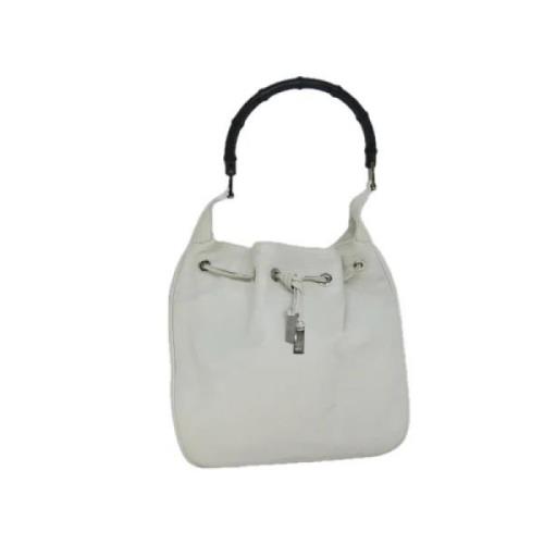 Pre-owned Leather handbags Gucci Vintage , White , Dames