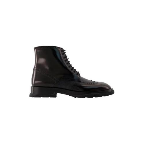 Pre-owned Leather boots Alexander McQueen Pre-owned , Black , Heren