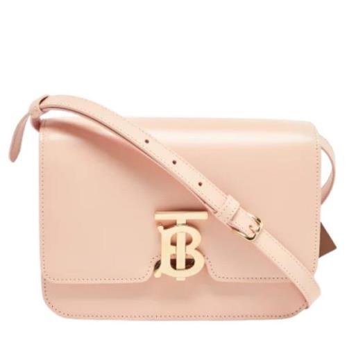 Pre-owned Leather shoulder-bags Burberry Vintage , Pink , Dames