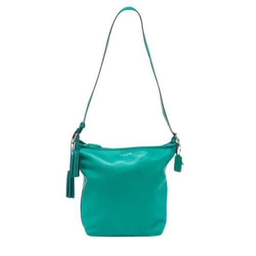 Pre-owned Leather shoulder-bags Coach Pre-owned , Green , Dames