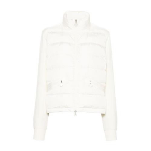 Witte Gewatteerde Donsjas Moncler , White , Dames