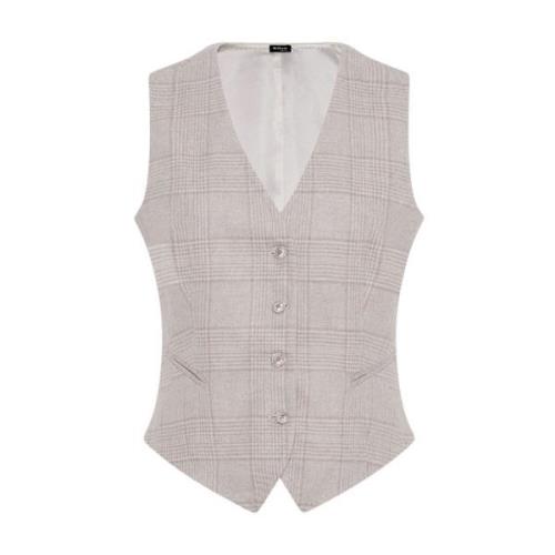 Kasjmierblend vest Kiton , Gray , Dames