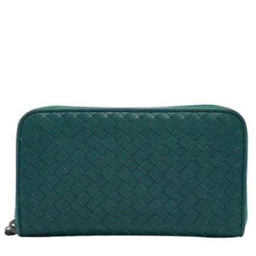 Pre-owned Leather wallets Bottega Veneta Vintage , Green , Dames