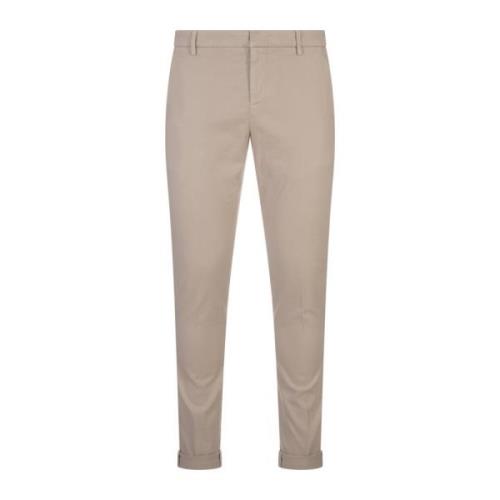 Slim Chino Broek Bruin Dondup , Brown , Heren