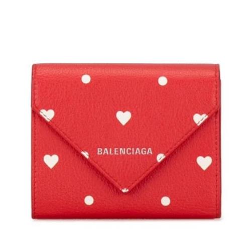 Pre-owned Leather wallets Balenciaga Vintage , Red , Dames