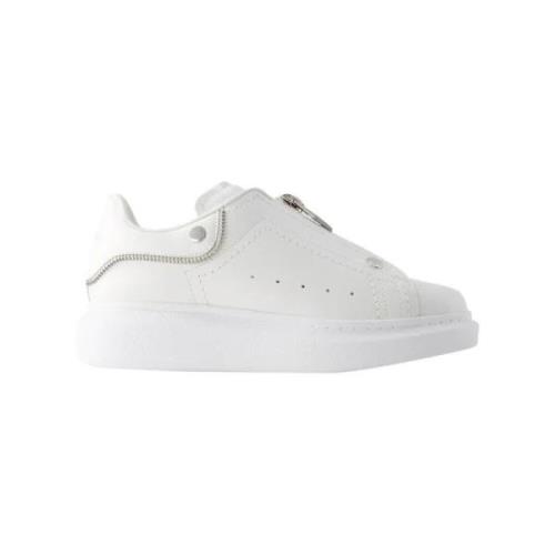 Pre-owned Leather sneakers Alexander McQueen Pre-owned , White , Dames