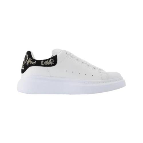 Pre-owned Leather sneakers Alexander McQueen Pre-owned , White , Dames