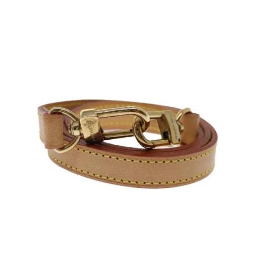 Pre-owned Leather belts Louis Vuitton Vintage , Beige , Dames