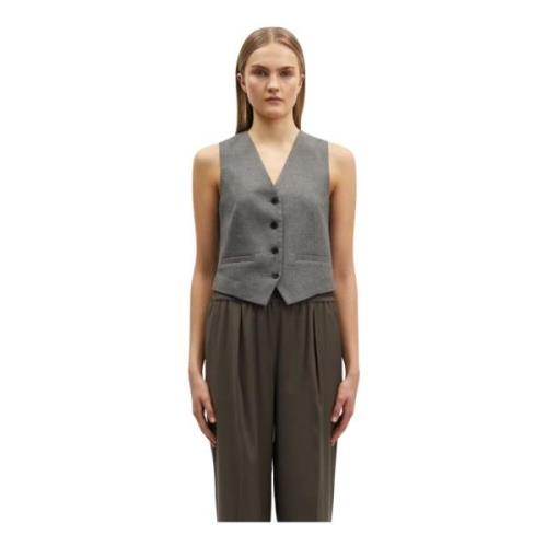 Slim Fit Vest Samsøe Samsøe , Gray , Dames