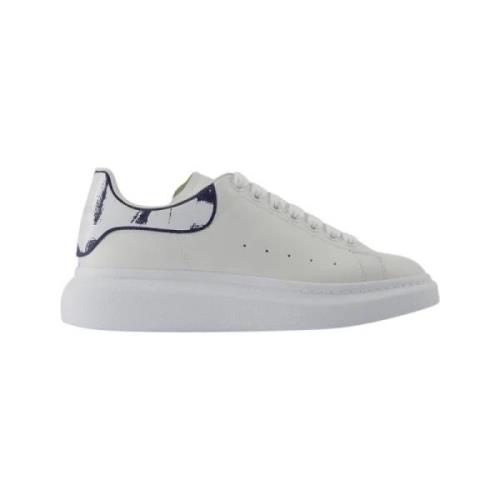 Pre-owned Leather sneakers Alexander McQueen Pre-owned , White , Dames