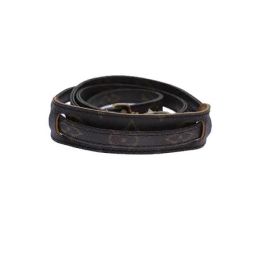 Pre-owned Canvas belts Louis Vuitton Vintage , Brown , Dames