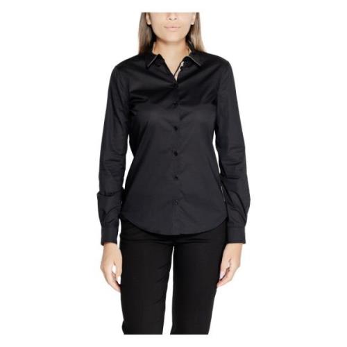 Zwart Effen Shirt met Lange Mouwen voor Vrouwen Alviero Martini 1a Cla...