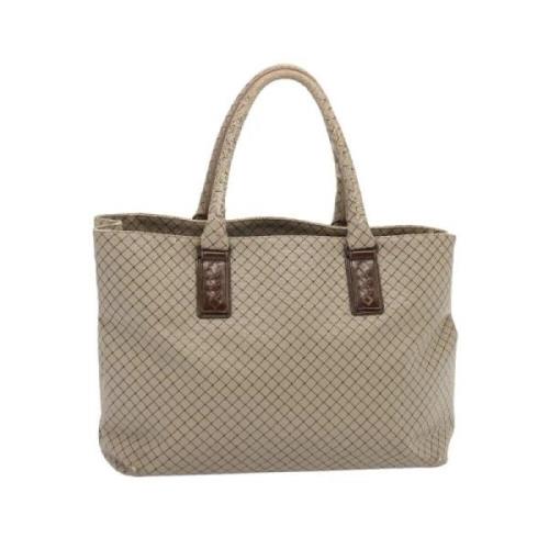 Pre-owned Fabric totes Bottega Veneta Vintage , Beige , Dames